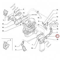 Патрубок интеркулера Fiat Ducato Елабуга 2.3JTD, 1328535080