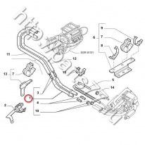 Комплект трубок системы предпускового подогрева с фитингами Fiat Ducato Елабуга 2.3JTD, 1341549080