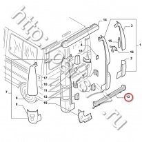 Панель задняя центральная (поперечина) Fiat Ducato Елабуга, 1321734080